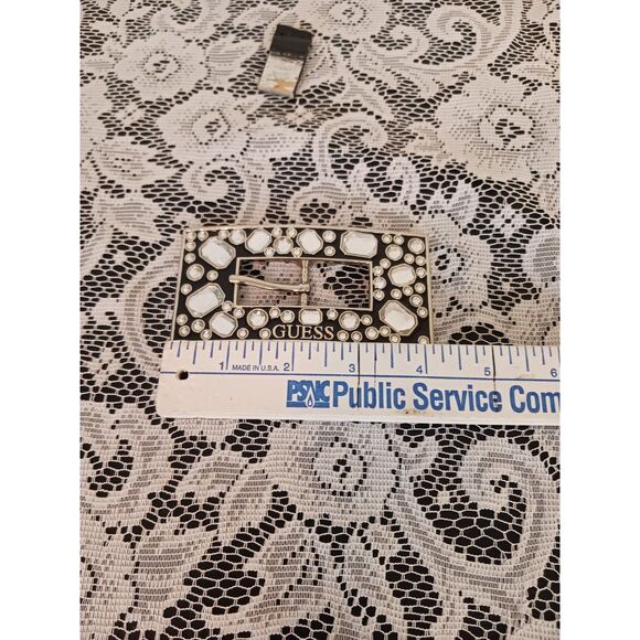 Guess Rhinestone Square Belt Buckle - Picture 5 of 6